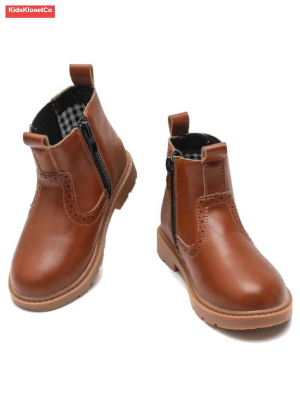 Waterproof Chelsea Ankle Boots with Side Zipper for Toddler Kids